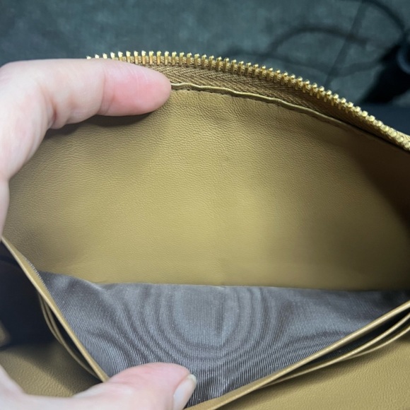 BOTTEGA VENETA Intrecciato Brown Pink Leather Round Zip wallet - Picture 13 of 14